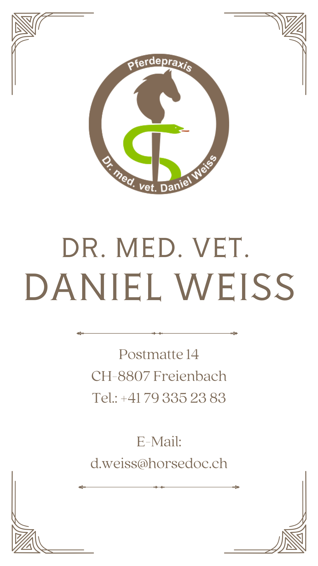 Pferdepraxis Dr. med. vet. Daniel Weiss